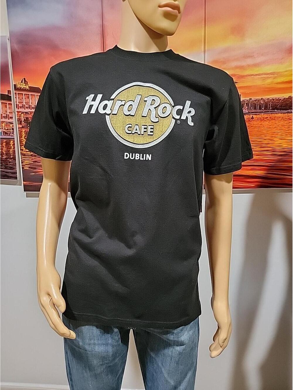 Hard Rock Cafe Shirt M Black Dublin Ireland Classic Rock & Roll Music Iconic #C